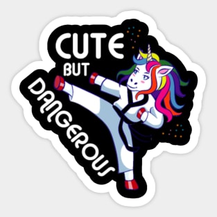 Cute Karate Unicorn Judo MMA Gift Sticker